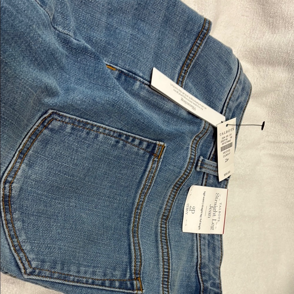 Talbots Blue Straight Leg Jeans Classic Denim ~ curvy style